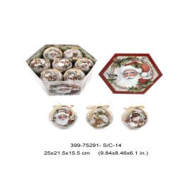 Bola Decoracion Navidad Tradicional DKD Home Decor Beige Rojo 25 x 16 x 25 cm Set de 14 Precio: 18.9848997822. SKU: B1DAKR9G85