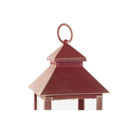 Farola Navidad Tradicional DKD Home Decor Blanco Rojo 14.5 x 39 x 14.5 cm (2 Unidades)