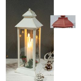 Farola Navidad Tradicional DKD Home Decor Blanco Rojo 14.5 x 39 x 14.5 cm (2 Unidades) Precio: 41.9748992861. SKU: B1HE3SADM8