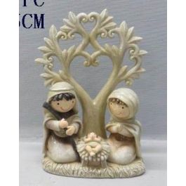 Nacimiento DKD Home Decor Dorado Blanco 5 x 14.5 x 10.5 cm (2 Unidades)