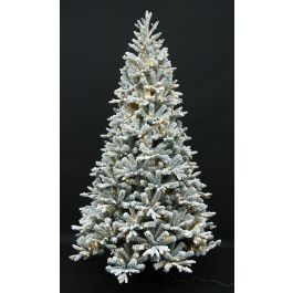 Arbol Navidad Alpina DKD Home Decor Blanco Verde 140 x 210 x 140 cm