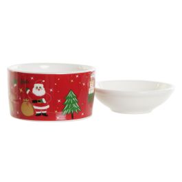 Tabla Aperitivo Navidad Tradicional DKD Home Decor Blanco Rojo 15 x 1 x 33 cm Set de 7