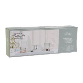 Portavela DKD Home Decor Blanco 14 x 3 x 40 cm Set de 8