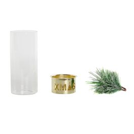 Portavela DKD Home Decor Dorado 7 x 16 x 7 cm Set de 3