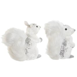 Figura Navidad Fantasia DKD Home Decor Blanco 11 x 22 x 22 cm (2 Unidades)