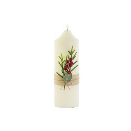 Vela Led Navidad Alpina DKD Home Decor Blanco 10 x 30 x 10 cm