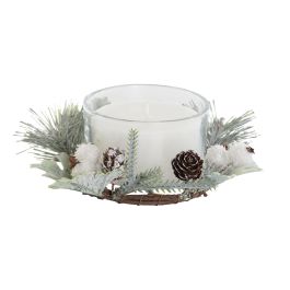 Vela Navidad Moderna DKD Home Decor Blanco 13 x 5.5 x 13 cm