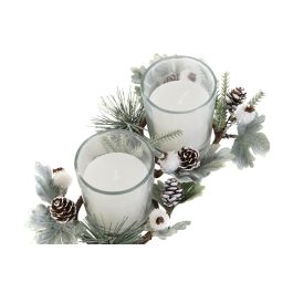 Vela Navidad Moderna DKD Home Decor Blanco 10 x 7 x 10 cm Set de 2