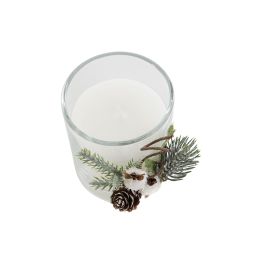 Vela Navidad Moderna DKD Home Decor Blanco 8.5 x 8.5 x 10.5 cm