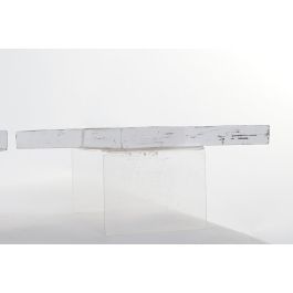 DKD Home Decor Centro de Mesa Shabby Blanco Madera Set de 3 Piezas 54 x 3 x 57 cm