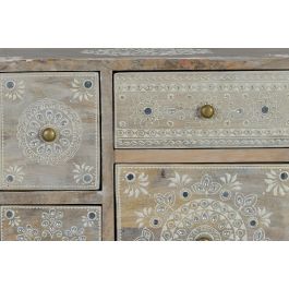 Giner y Colomer Telefonera Madera de Mango Natural 7 Cajones Mueble Auxiliar Artisanal