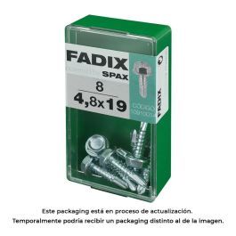 Fadix 10910014 Tornillo Rosca Chapa Hexagonal Autotaladrante 4,8x19mm Caja 8 Unidades