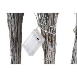 DKD Home Decor Reno Navidad Alpina Mimbre y Led Blanco 19 x 90 x 53 cm