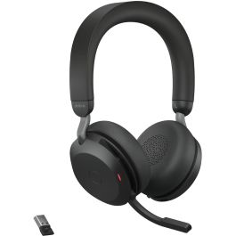 Jabra Link380a Evolve2 75 Auriculares Estéreo Inalámbricos UC Negro para Oficina/Centro de Llamadas