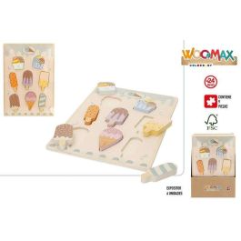 Color Baby Puzzle de Madera Helados 9 Piezas Modelos Surtidos Edad Mínima 18 Meses