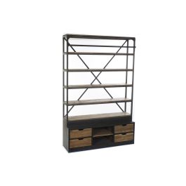 Libreria Loft DKD Home Decor Marron Negro 45 x 243 x 160 cm Libreria Loft DKD Home Decor Marron Negro 45 x 243 x 160 cm