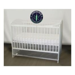 Domiva Mosquitera Funda Adaptable para Cunas 60x120 y 70x140 cm, 100% Poliéster, Cremallera que Brilla en la Oscuridad, Blanco