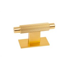 Pomo Aluminio Modelo Arpa Plate Con Placa Acabados Disponibles Efecto Inox, Negro Cepillado Y Laton Cepillado Acabado Laton Cepillad Dist. Agujero 70X25 Viefe Precio: 11.94999993. SKU: B1468NSE9F