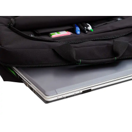 Q-connect Maletín para Portátil 17.2" Negro, 1 Asa, 2 Bolsillos Exteriores, Polietileno Reciclado, Compartimento Acolchado