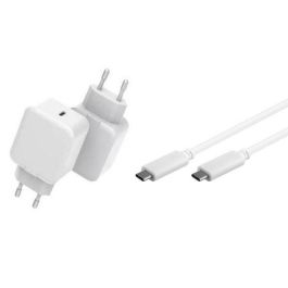 CoreParts USB-C Charger with 1meter USB-C cable 20W 5V-12V/1.5A-3A Output: USB-C PD QC3.0, Input: 110-230V EU Plug, for mobile phones, tablets & other USB-C devices