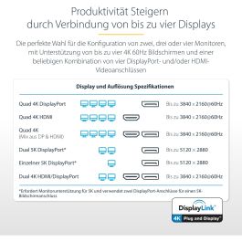 Hub USB Startech DK31C4DPPDUE