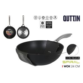 Quttin Sartén Wok de Aluminio Forjado de 24 cm, con Fondo de Inducción Espiral (4 Unidades) Precio: 60.5. SKU: B1DH7JAMRG