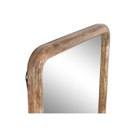 DKD Home Decor Espejo Vestidor Urban Softedges Marrón Madera de Mango 160x45cm Redondeado 2 Posiciones Vertical Horizontal