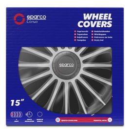Tapacubos Torino 15" Negro-Plata Cs5 SPC1593BKSV
