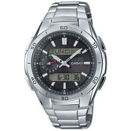 CASIO - Reloj de acero inoxidable - WAVECEPTOR - Gris Precio: 136.49999957. SKU: B1AD97QKKC