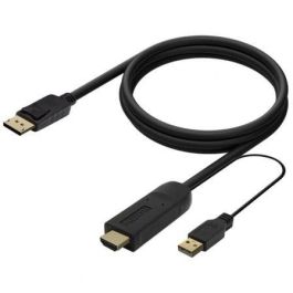AISENS - CABLE CONVERSOR ACTIVO HDMI 2.0 + USB ALIM. A DISPLAYPORT V1.2, HDMI/M-USB/M-DP/M, NEGRO, 1.8M