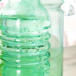 Quid Fresh Botella de Mesa de Vidrio con Tapón 1,25 L - Pack de 6 Unidades, Apto Frigorífico, Higiénica y Fácil de Limpiar