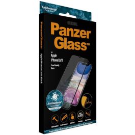 PanzerGlass CF. E2E. Antibakt. Black - Protector Pantalla iPhone 11/XR Vidrio Templado Edge-to-Edge, Antirrayas, Antibacteriano