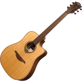 LAG Guitarra Acústica Dreadnought Cutaway Tramontane 170 A/E Electroacústica Satinada Natural
