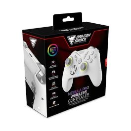 DragonShock Controller Nebula Pro Gamepad Inalámbrico Bluetooth para Nintendo Switch, Retroiluminación LED, Turbo, Color Blanco