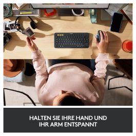 Logitech M575 ERGO Trackball Inalámbrico Bluetooth Ergonómico Blanco