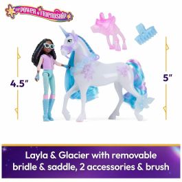 Spinmaster SPI6072675 Figuras Layla + Glaciar Unicorn School - 5 Accesorios Incluidos - A partir de 4 Años