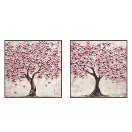 Cuadro Home ESPRIT Beige Rosa Marrón oscuro Romántico 103 x 4,5 x 103 cm (2 Unidades) Precio: 137.94999944. SKU: B1G9KLZT79