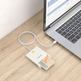 AISENS - LECTOR DE TARJETA INTELIGENTE DNI, BLANCO