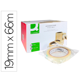 Q-connect Cinta Adhesiva Transparente Encelofanada 66 mt x 19 mm Precio: 30.59000032. SKU: B1BF5PELM3