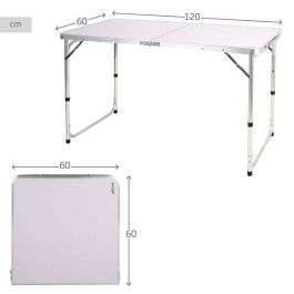 Color Baby Mesa Maletin Camping Aluminio 120x60xh60/70cm Ajustable