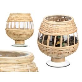 Portavela Copa Peq Vidrio Rattan Giftdecor 15X18CM (6 Unidades) Precio: 41.50000041. SKU: B1CQNKW462