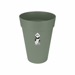 Elho ELH8711904500658 Maceta Redonda Loft Urban High 35 Verde, Ø 34 x H 45 cm, Exterior, 100% Reciclado