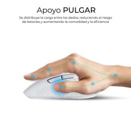 Subblim SUBKBC-DCOPW1 Combo Teclado y Ratón Ergonómico Inalámbrico Blanco - Conexión Dual, Bluetooth 5.3, Teclas Silenciosas, Batería Recargable