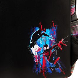 Loungefly Mochila lenticular Spiderman Cruzando el Multiverso Marvel 27cm Piel vegana Ajustable