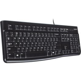 Logitech K120 Teclado para Negocio USB, Resistente a Derrames, Teclas Silenciosas de Perfil Bajo, Teclado Numérico Plug & Play