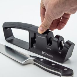 3 Claveles Afilador de Tijeras y Cuchillos con Ángulo Ajustable 25 cm