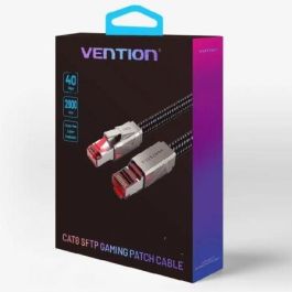 Vention IKMHG Cable de Red RJ45 SFTP Cat.8 Gaming 40Gbps Blindado 1.5m Gris para PC, Consola, Router, Smart TV