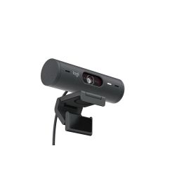 Logitech Brio 505 Webcam Full HD 1080p/4MP, Enfoque Automático, 90°, Micrófono Estéreo, USB-C, Grafito - Para Zoom, Teams, Meet