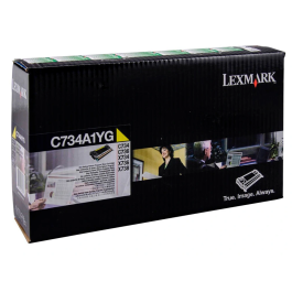 Lexmark C734 Tóner Láser Amarillo Original 6000 Páginas