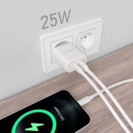 AISENS - CARGADOR 25W, 1xUSB-C PD3.0, 1xUSB-A QC3.0, BLANCO AISENS - CARGADOR 25W, 1xUSB-C PD3.0, 1xUSB-A QC3.0, BLANCO
